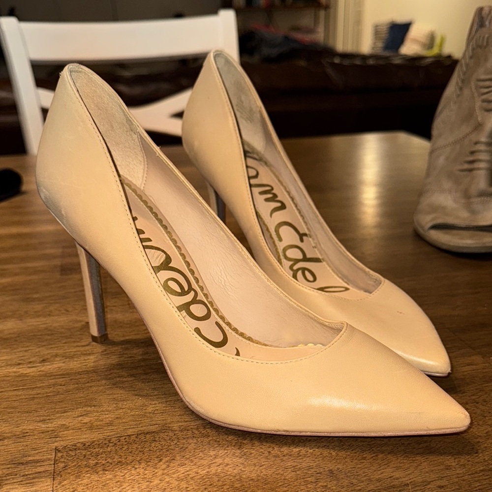 Sam Edelman Cream Heels